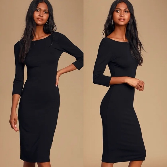 LULUS Lightweight Jersey Knit Midi Dress Size Medium - Picture 8 of 8